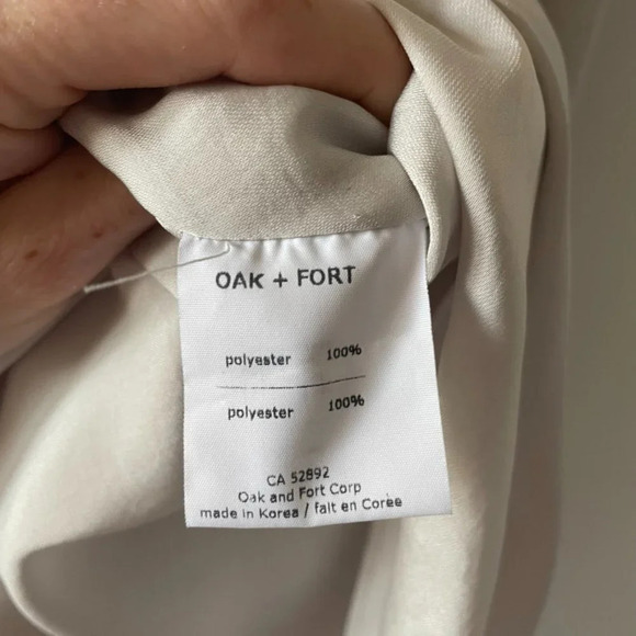 Oak + Fort Satin Effect Tiered Double Layer Dress - Picture 5 of 5